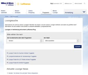 Lufthansa Miles and More Lounges